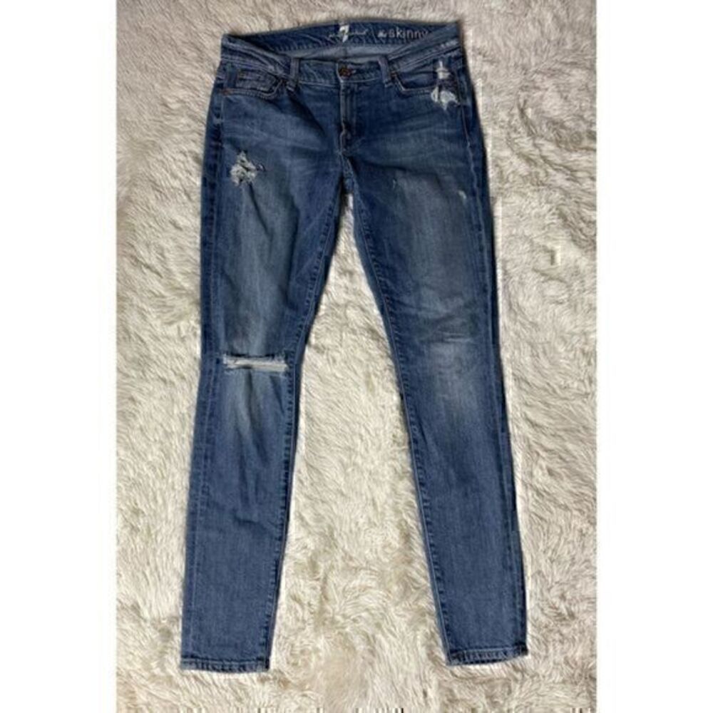 Women’s 7 for All Mankind Distressed Jeans The Skinny size 28